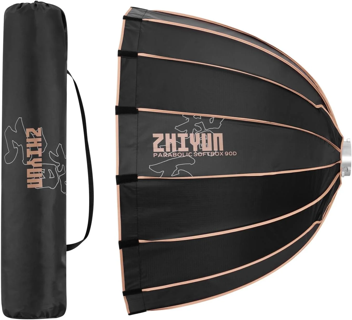 نرم باکس سهموی 90 سانتی متری ZHIYUN مدل Diffuser 90D با مانت بوئن برای نور ویدئویی ال ای دی Zhiyun G200