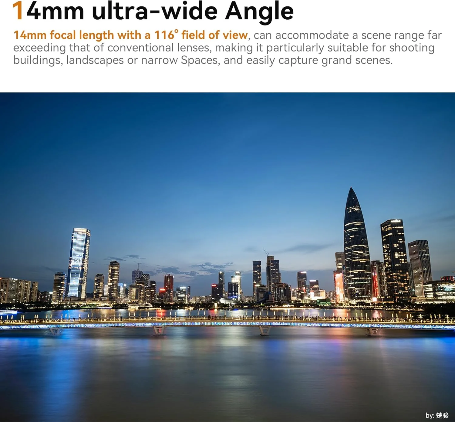 لنز دوربین 7artisans 14mm F2.8 فول فریم با زاویه دید فوق العاده باز و بدون اعوجاج چشم ماهی برای دوربین های بدون آینه سونی با مانت E