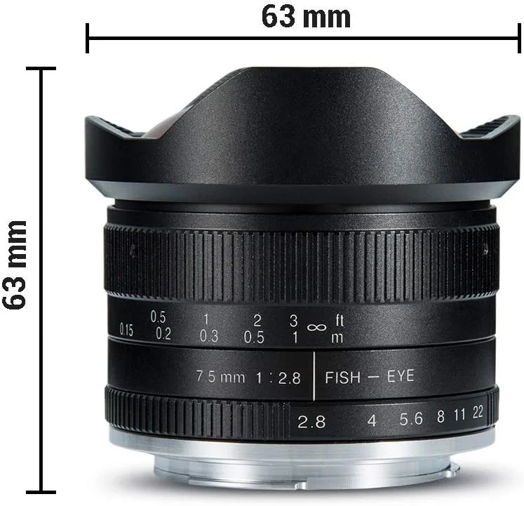 لنز فیش آی زاویه باز ثابت 7.5 میلی متری F2.8 APS-C هفت آرتیسان برای دوربین های بدون آینه کامپکت کانن با مانت Canon EF-M مدل های M1 M2 M3 M5 M6 M10 - مشکی لنز فیش آی زاویه باز ثابت 7.5 میلی متری F2.8 APS-C هفت آرتیسان برای دوربین های بدون آینه کامپکت کانن با مانت Canon EF-M مدل های M1 M2 M3 M5 M6 M10 - مشکی