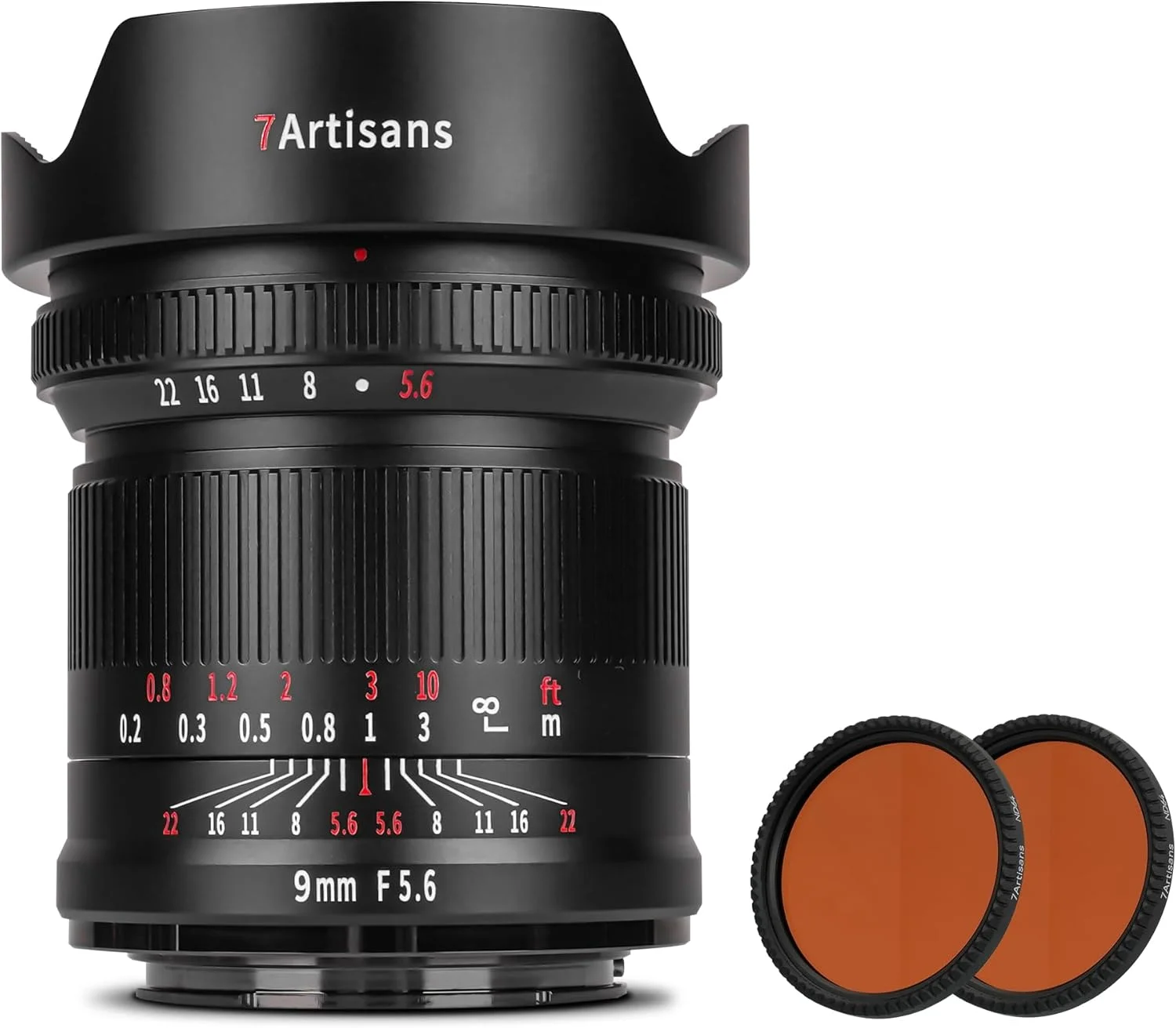 لنز 9mm F5.6 فول فریم 132 درجه واید-انگل 7artisans با کمترین میزان اعوجاج و حداقل فاصله فوکوس 0.2 متر، سازگار با سری Sony A7 A7R A75 A7SII (فیلترهای پشتی 34mm ND64 و ND1000)