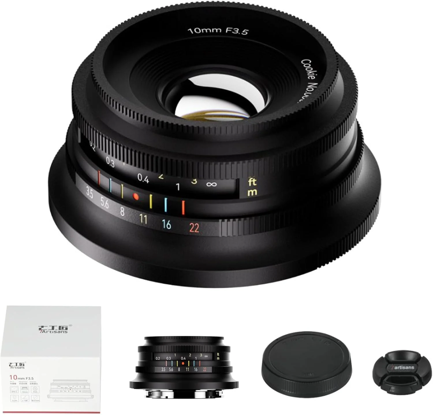 لنز دوربین های بدون آینه 7artisans 10mm F3.5 با زاویه دید فوق عریض APS-C برای Sony E-Mount، مناسب برای ولاگ و سلفی، جمع و جور و سبک، برای فیلمبرداری و مسافرت