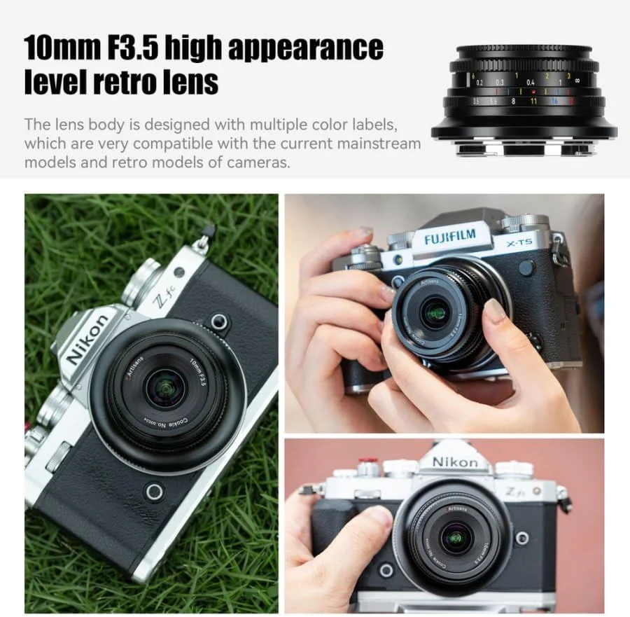 لنز دوربین های بدون آینه 7artisans 10mm F3.5 با زاویه دید فوق عریض APS-C برای Sony E-Mount، مناسب برای ولاگ و سلفی، جمع و جور و سبک، برای فیلمبرداری و مسافرت لنز دوربین های بدون آینه 7artisans 10mm F3.5 با زاویه دید فوق عریض APS-C برای Sony E-Mount، مناسب برای ولاگ و سلفی، جمع و جور و سبک، برای فیلمبرداری و مسافرت