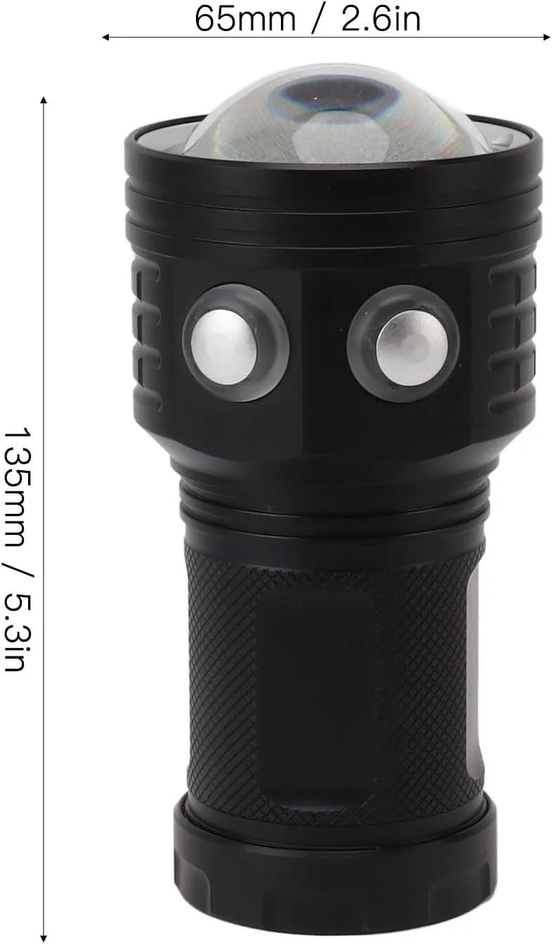 چراغ غواصی فیلمبرداری، ضد آب حرفه ای IPX8 مناسب غواصی تا عمق 100 متر، چراغ فیلمبرداری زیر آب با نور قرمز و آبی