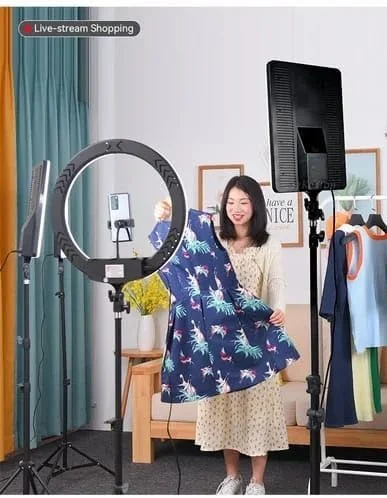 پنل ال ای دی نور ملایم، 19 اینچ، نور ویدئویی فوق العاده روشن 100 وات با پایه، کنترل از راه دور، کیت نورپردازی عکاسی