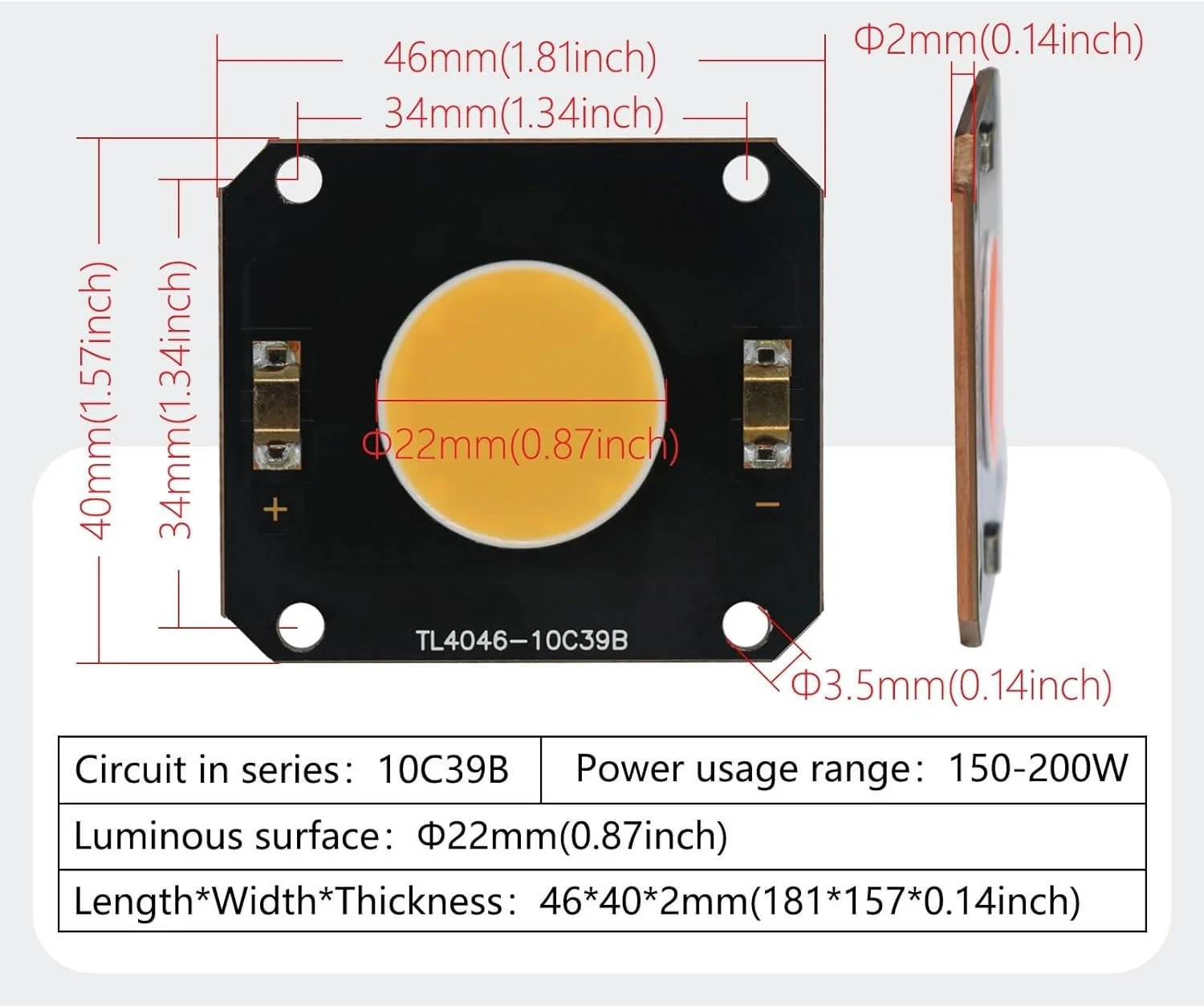 چیپ ال ای دی 150-200 واتی DC29-32V مناسب نور ویدئویی استودیویی 6000mA سازگار برای پخش زنده، پرتره، عکاسی محصول، لوازم جانبی DIY