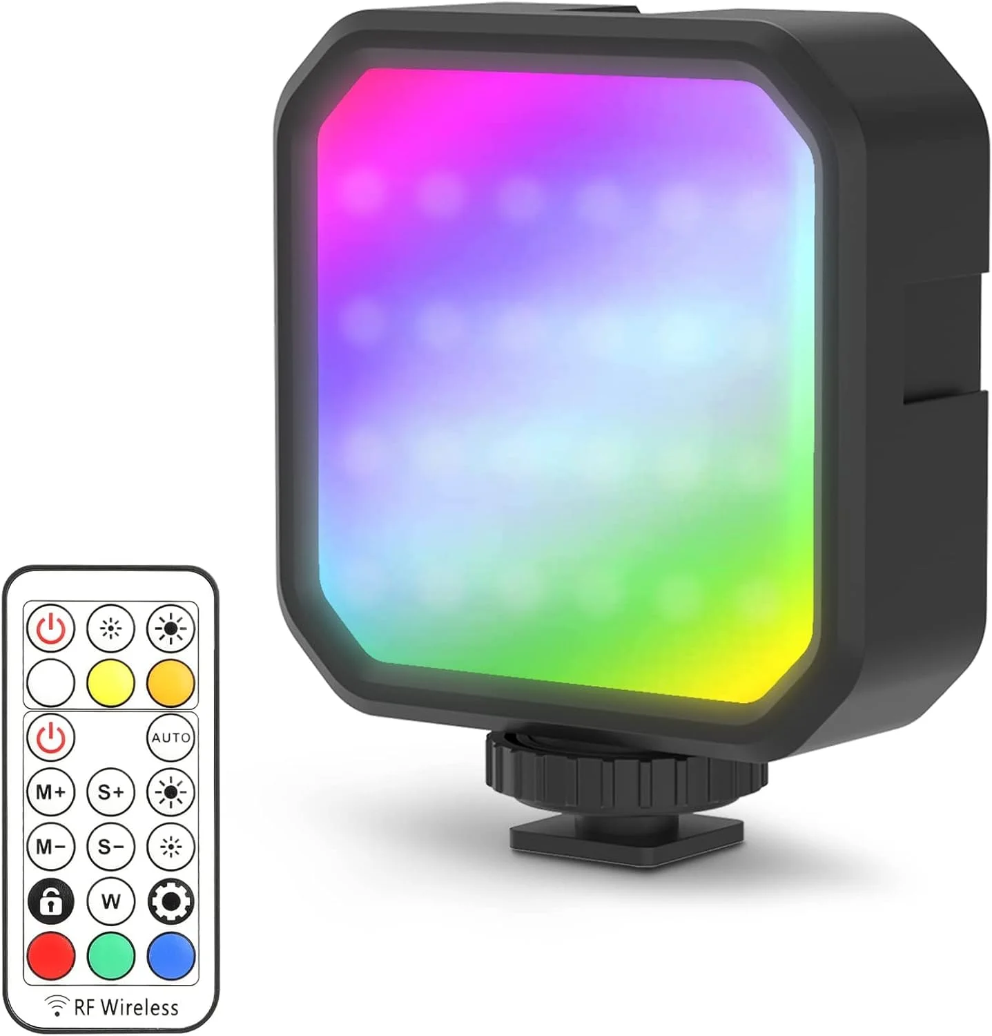 نور ویدئویی ال ای دی RGB با کنترل از راه دور، نور دوربین تمام رنگی 360 درجه با 3 کفشک سرد، نور عکاسی قابل شارژ 2000 میلی آمپر ساعتی 3000k-7000K پنل قابل تنظیم برای یوتیوب/تیک تاک/ولاگ/عکاسی نور ویدئویی ال ای دی RGB با کنترل از راه دور، نور دوربین تمام رنگی 360 درجه با 3 کفشک سرد، نور عکاسی قابل شارژ 2000 میلی آمپر ساعتی 3000k-7000K پنل قابل تنظیم برای یوتیوب/تیک تاک/ولاگ/عکاسی