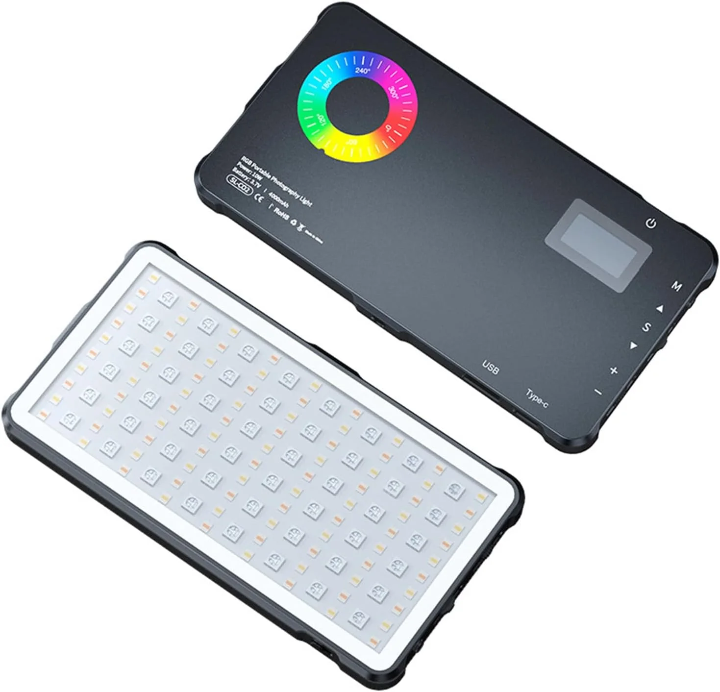 نور ویدئویی LED با دمای رنگ قابل تنظیم 2500K-9000K، نور پرکننده 10 واتی LED با دمای رنگ کامل برای نورپردازی سفر و ولاگ