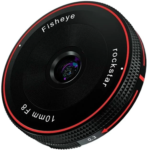 AECAM - CAMAECAM - لنز 10mm F8 ثابت Astrhori RockStar زاویه دید فوق العاده گسترده Micro Androids E Fujis X M4/3 Canons Eos M NIKONs Z Mount (Canons EF-M)
