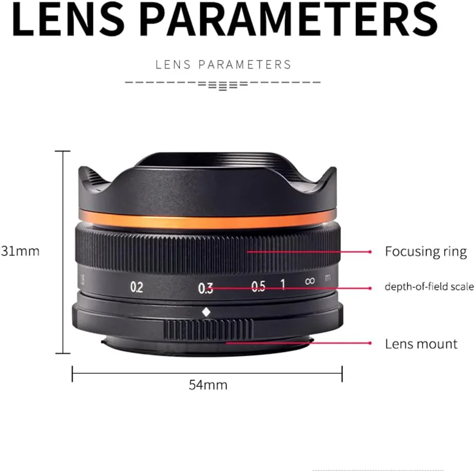 AECAM - CAMAECAM - لنز دوربین 10mm F5.6 واید انگل با فوکوس دستی برای لنزهای فوجی فیلم FX، کانن EOS M، سونی E، مانت M43 (مشکی M4/3) AECAM - CAMAECAM - لنز دوربین 10mm F5.6 واید انگل با فوکوس دستی برای لنزهای فوجی فیلم FX، کانن EOS M، سونی E، مانت M43 (مشکی M4/3)