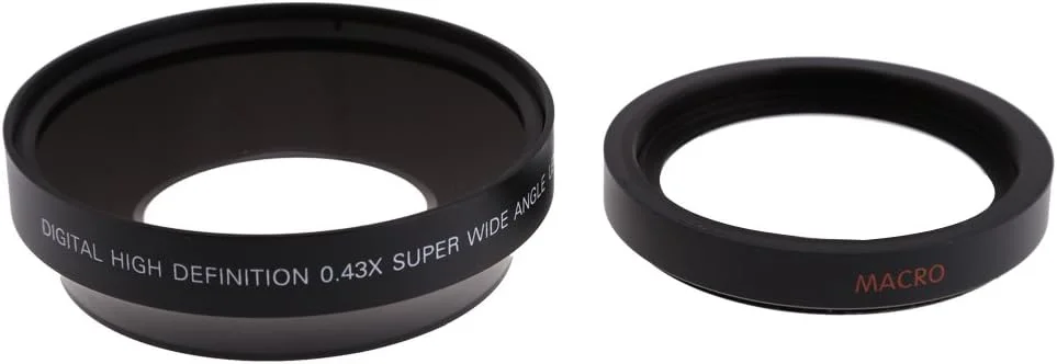 لنز زاویه باز فوق عریض 0.43× با کیفیت بالا Andoer 67mm با اپتیک ماکرو ژاپنی برای Canon Rebel T5i T4i T3i 18-135mm 17-85mm و Nikon 18-105 70-300VR