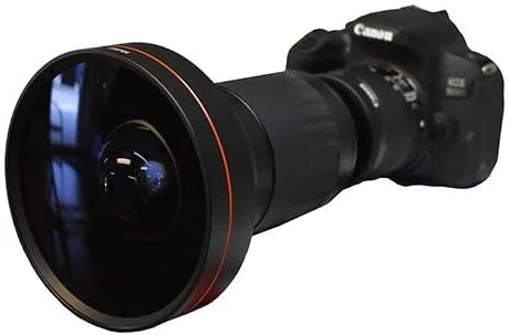 لنز چشم ماهی زاویه باز 230° X21 برای Canon EOS Rebel SL1 1300D T6 T5 6D 60D 80D + پارچه میکروفیبر OPTURA HD