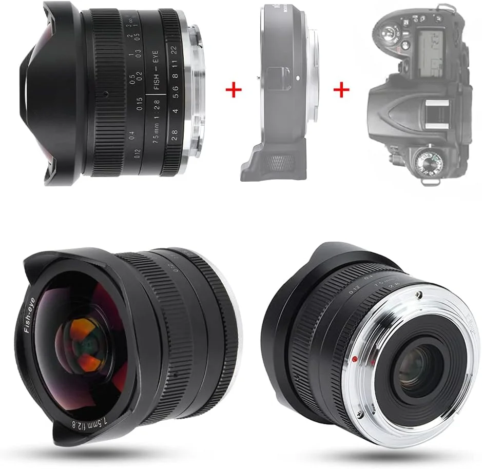 لنز واید انگل SYTR با فوکوس ثابت و پوشش چندگانه، برای دوربین های با مانت E EF-M FX M4/3 (درگاه Canon M) لنز واید انگل SYTR با فوکوس ثابت و پوشش چندگانه، برای دوربین های با مانت E EF-M FX M4/3 (درگاه Canon M)