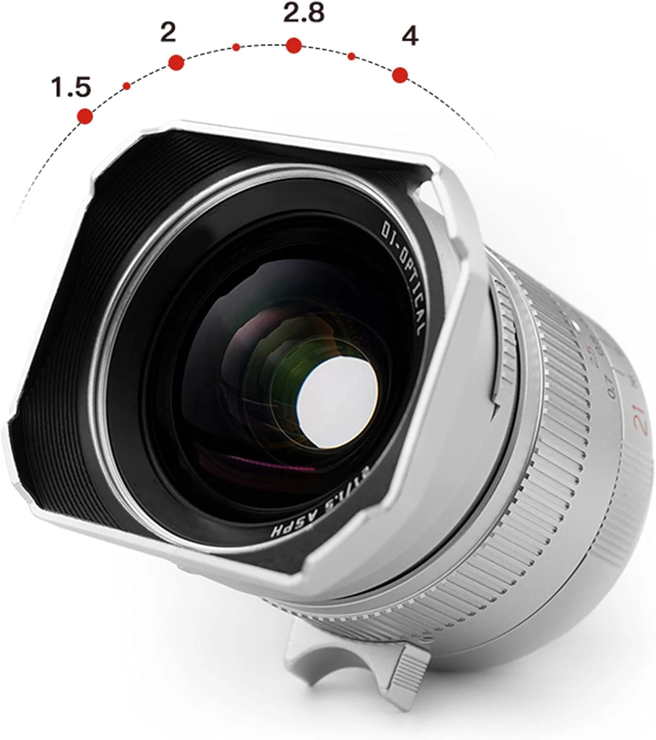 لنز 21mm F1.5 با کاربرد گسترده، فرآیند آنودایزینگ، زاویه باز، آلومینیوم + شیشه اپتیکال، لنز فوکوس دستی برای لایکا M برای لایکا M6 برای لایکا M3