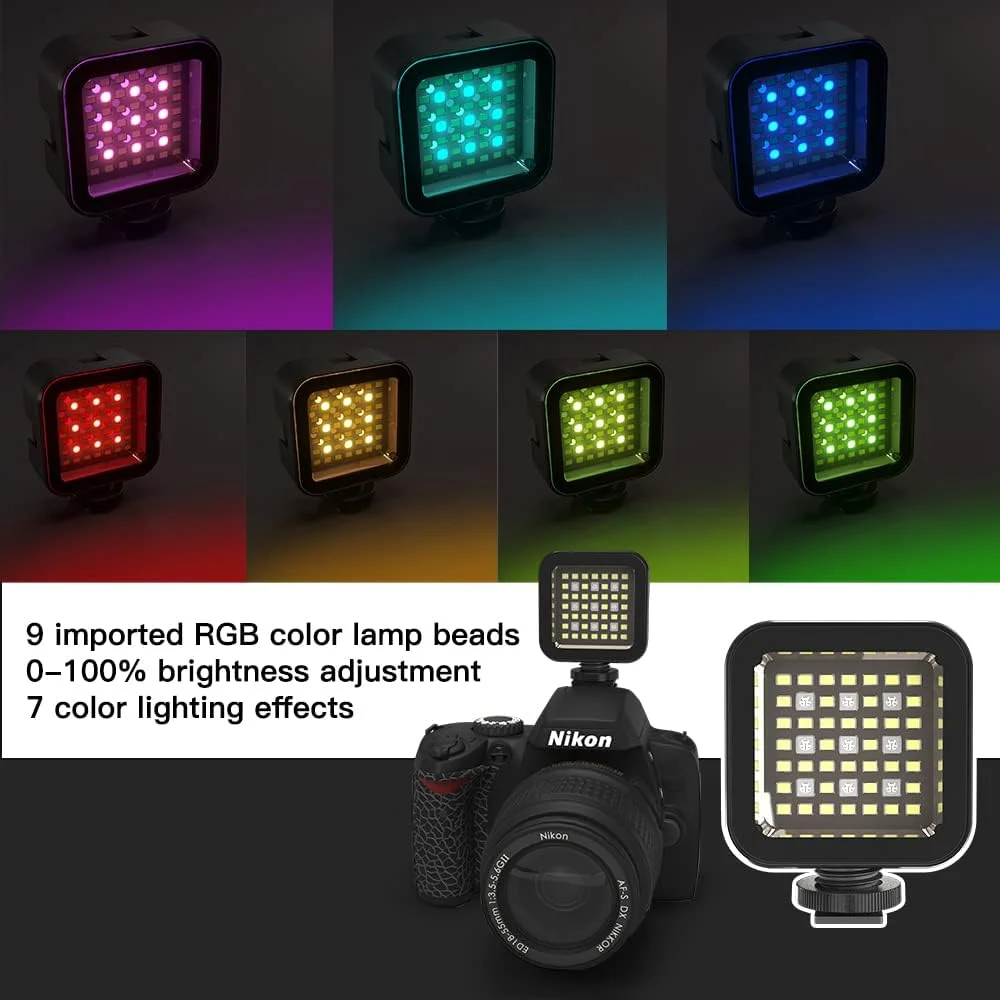 AECAM - چراغ پرکننده ضد آب حرفه ای RGB مدل SeaFrogs IPX8 برای دوربین های فیلمبرداری زیر آب GOPROs 4 5 6 7 8 9