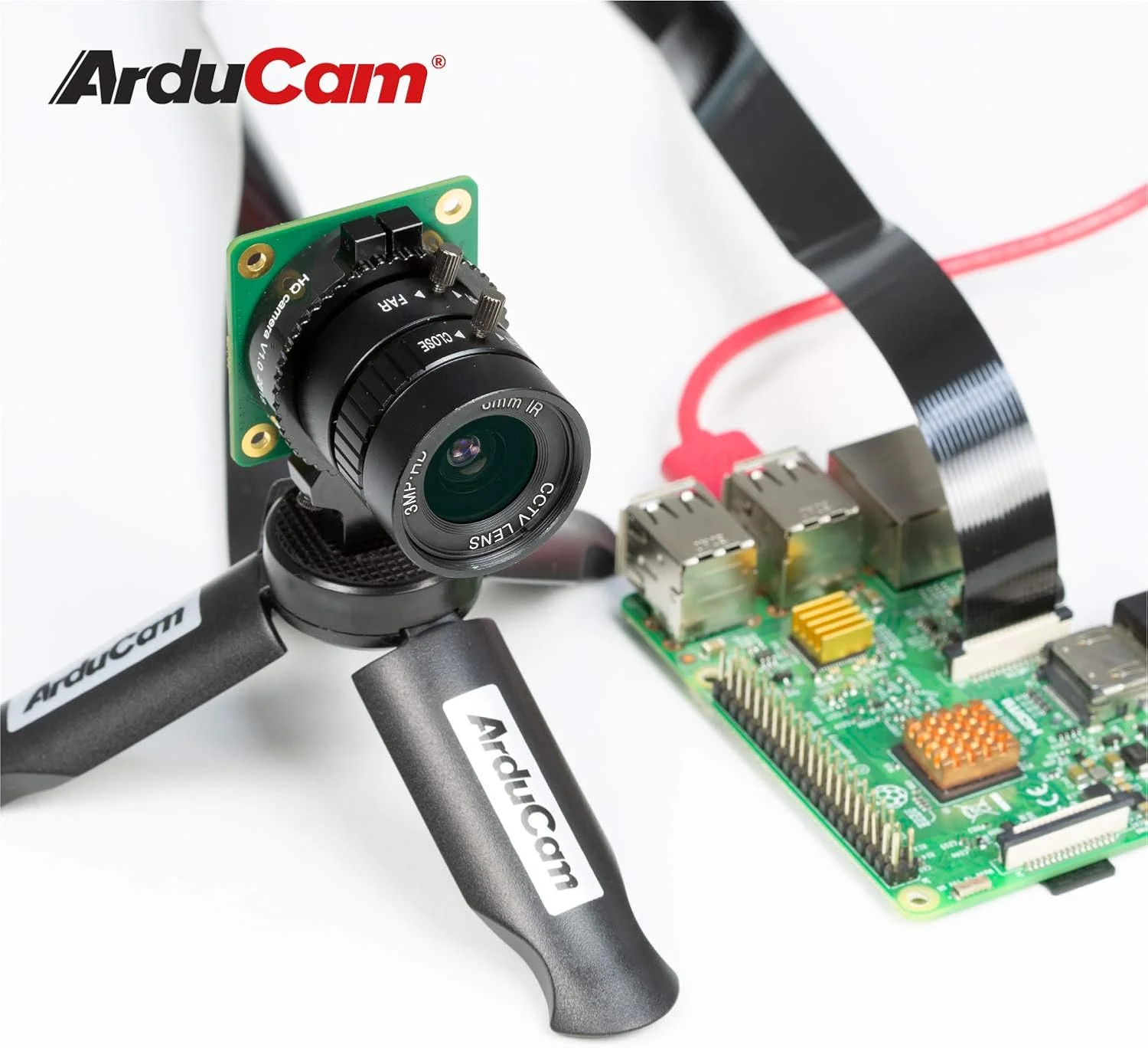 لنز آردو کم برای دوربین رزبری پای HQ، لنز با زاویه دید عریض CS-Mount، فاصله کانونی 6 میلی متر با فوکوس دستی و دیافراگم قابل تنظیم لنز آردو کم برای دوربین رزبری پای HQ، لنز با زاویه دید عریض CS-Mount، فاصله کانونی 6 میلی متر با فوکوس دستی و دیافراگم قابل تنظیم