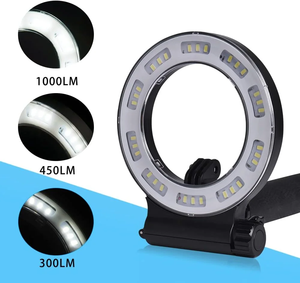 AECAM - چراغ غواصی LED ضد آب Seafrogs با نور پر کننده 1000 لومن برای دوربین های اکشن GOPROs Hero (SL-109)