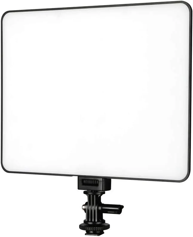 AECAM - چراغ LED استودیویی بی سیم VILTROXs VL200، باریک، دو رنگ و قابل تنظیم نور به همراه آداپتورهای AC و شارژر باتری برای استودیو عکس (مشکی)