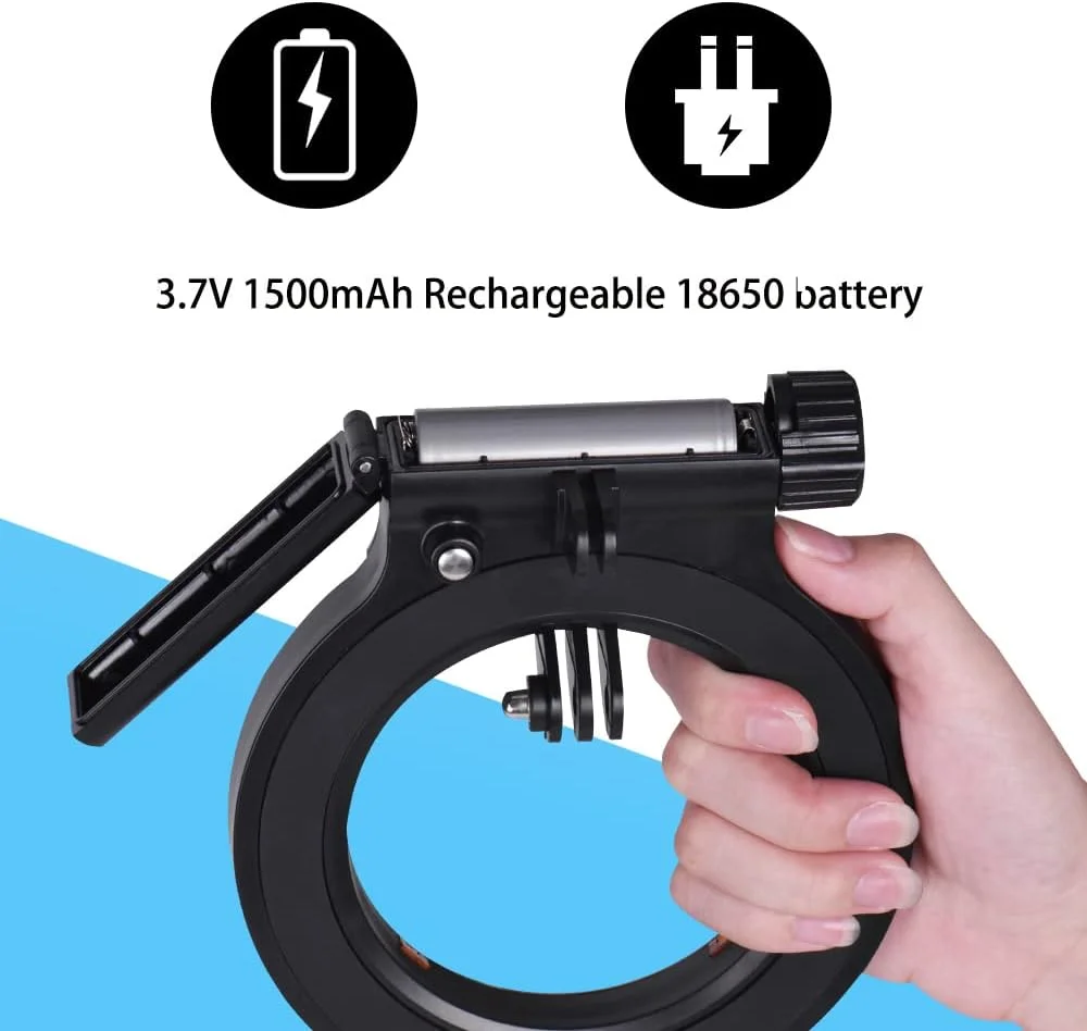 AECAM - چراغ غواصی LED ضد آب Seafrogs با نور پر کننده 1000 لومن برای دوربین های اکشن GOPROs Hero (SL-109)