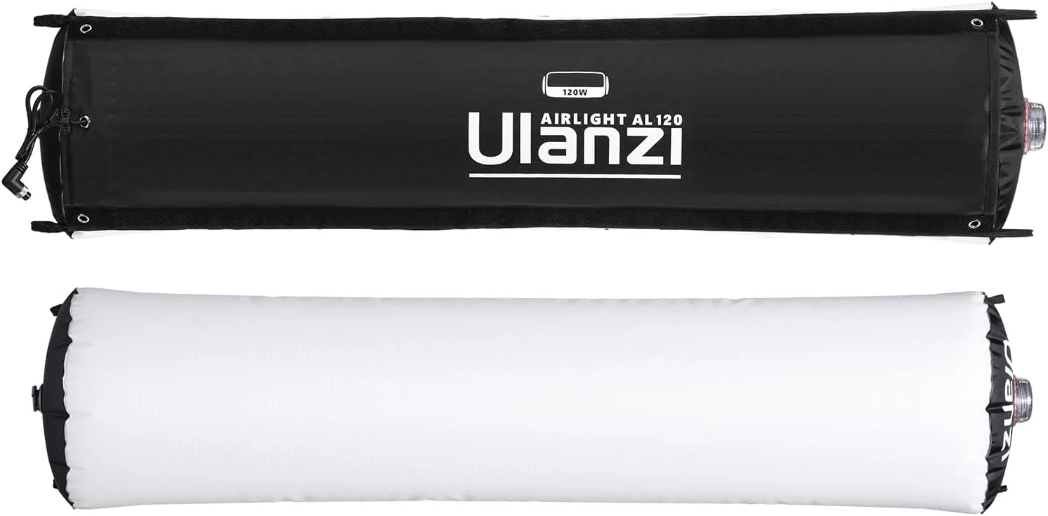 نور تیوب بادی قابل حمل 120 وات Ulanz i AL120 | چراغ ویدئویی LED مسافرتی سبک وزن بادی ضد آب دستی | 2700-6500K قابل شارژ Type-C + ریموت | برای عکاسی، فیلمبرداری، کمپینگ