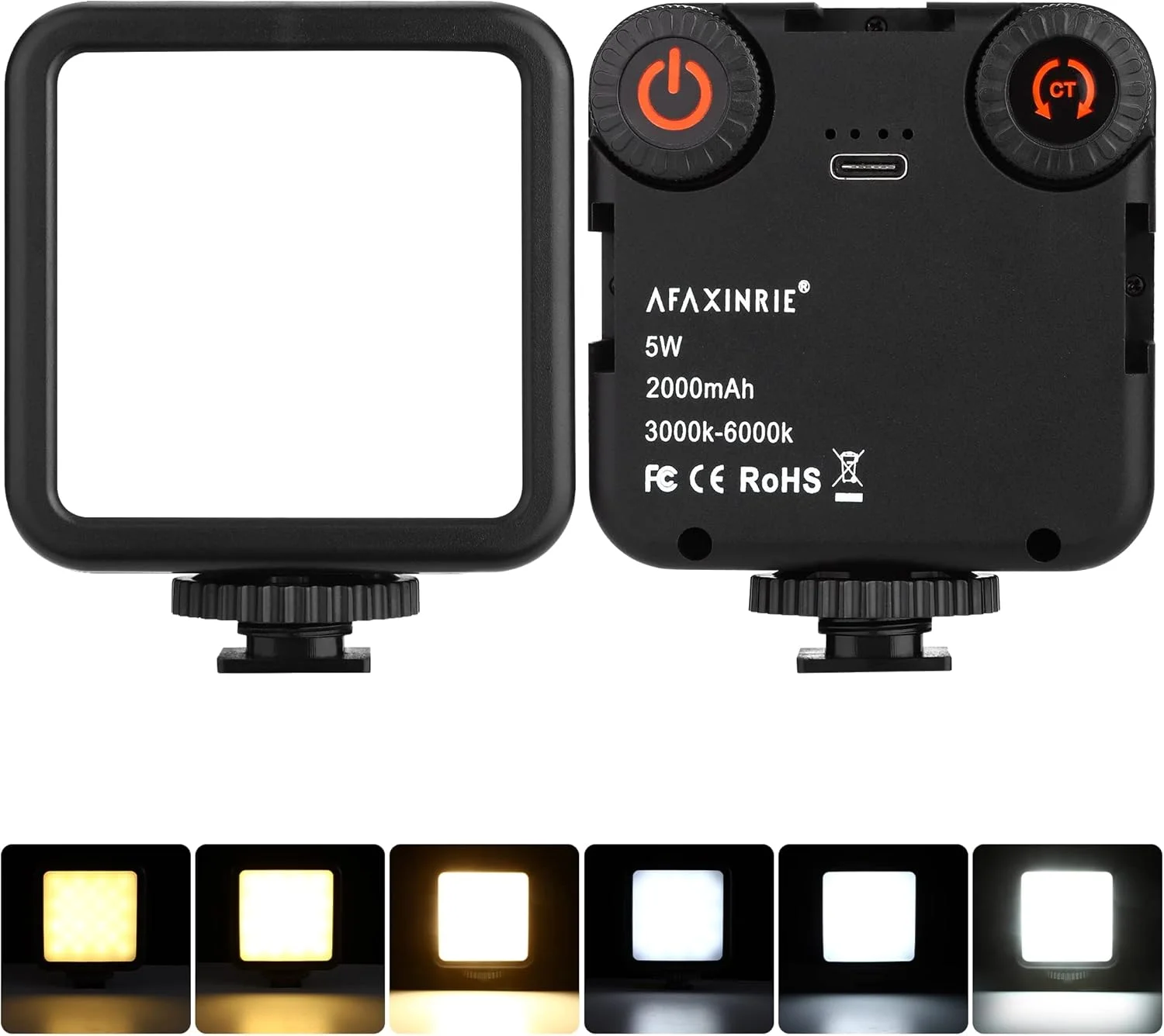 نور دوربین، نور قابل حمل برای عکاسی، نورپردازی کنفرانس ویدیویی، چراغ ویدیویی ال ای دی 2000mAh مدل VL 49C، دمای رنگ دوگانه قابل تنظیم 3000K-6000K، چراغ پرکننده برای عکس و فیلم روشن و غیره.