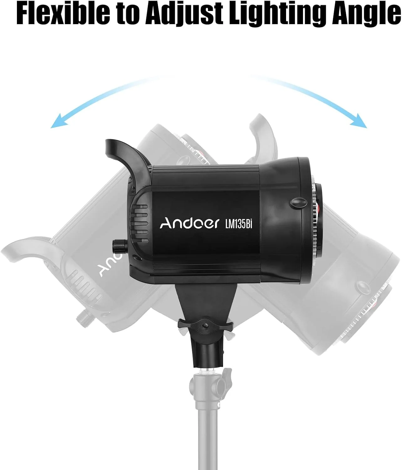 نور پرکننده LED قابل حمل آلیسا LM135Bi، نور ویدیویی استودیویی 135 وات 3000K-5600K با قابلیت تنظیم نور، مانت بوئنز، نور مداوم با کنترل از راه دور برای عکاسی محصول، پرتره، عروسی و پخش زنده