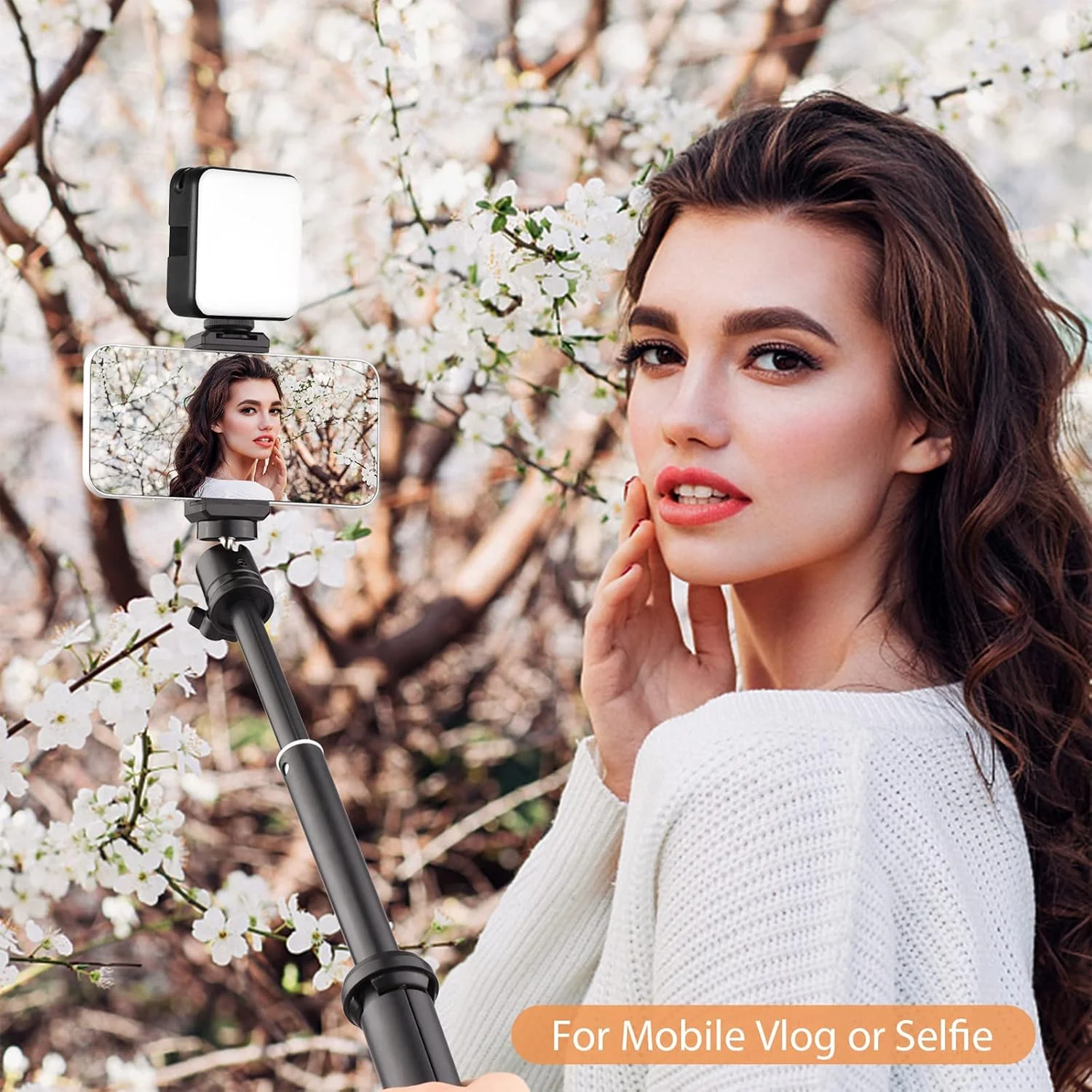 کیت نور ویدئویی LED جیبی RGB آلیسا W64RGB، نورپردازی کنفرانس ویدئویی CRI95+ 2500K-9000K با قابلیت تنظیم نور، 20 جلوه نورپردازی، پشت مغناطیسی با سه پایه رومیزی + هد توپی انعطاف پذیر + نگهدارنده تلفن