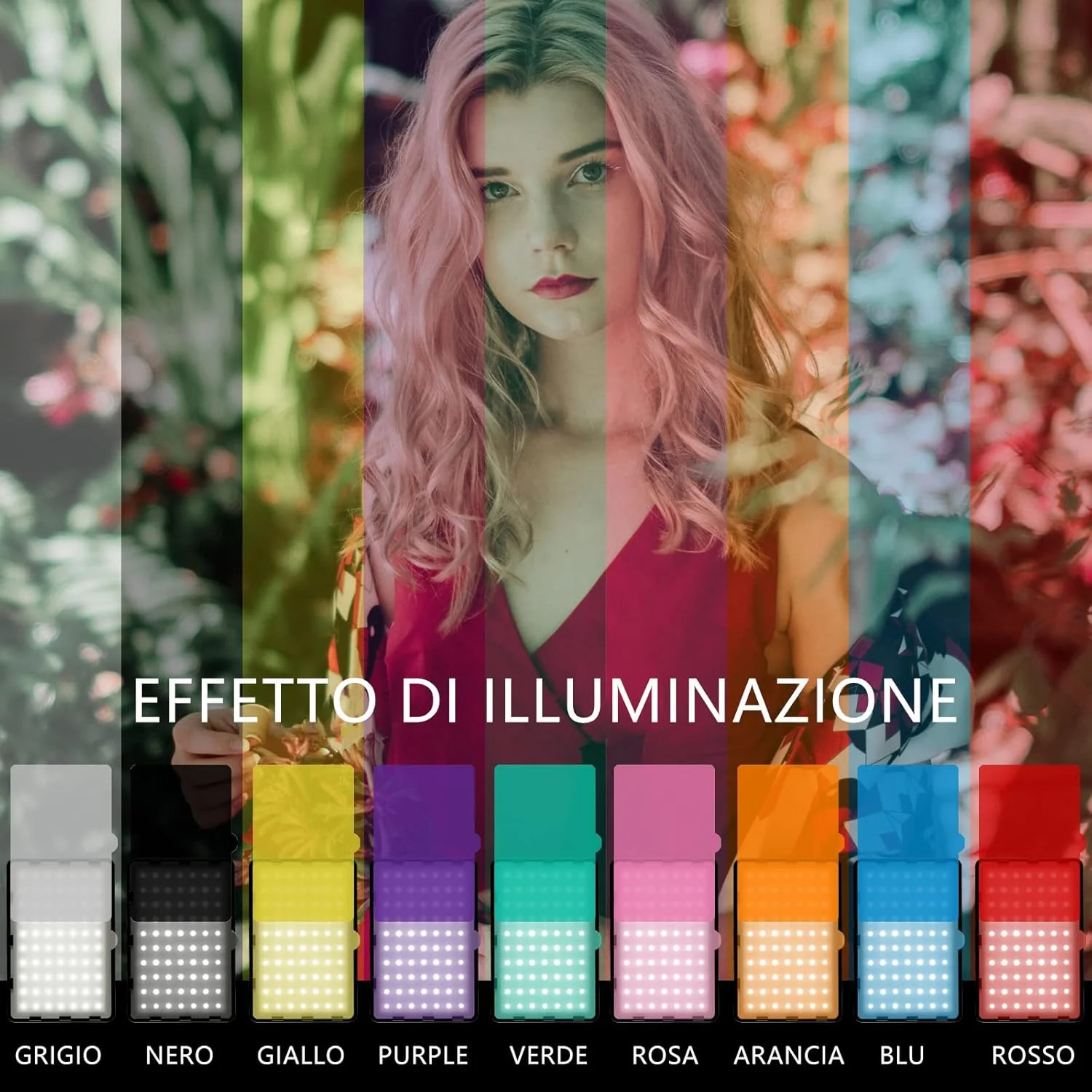 کیت نورپردازی ویدئویی آلتسون، چراغ استودیویی ال ای دی با 70 مهره و فیلتر رنگی برای عکس، کنفرانس دسکتاپ، فیلمبرداری یوتیوب، استریم بازی، پرتره