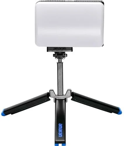 نور ال ای دی روی دوربین Amaran Ace 25c، نور قابل حمل 32 واتی RGB، CCT 2300K-10000K، جذب مغناطیسی، کنترل برنامه برای عکاسی و فیلمبرداری (ذغالی، کیت Amaran Ace 25c)