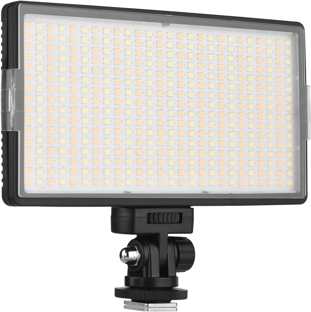 نور ویدئویی LED اندور، پنل نور LED با قابلیت تنظیم نور 3200-5600K به همراه سوراخ پیچ 1/4 اینچی و پایه نگهدارنده کفشک سرد برای استودیو عکاسی، پخش زنده، کنفرانس ویدئویی و آرایش