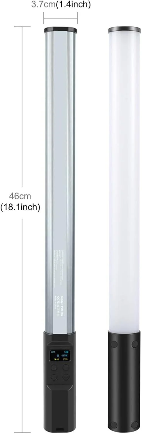 چراغ LED RGB دستی Asixxsix با 132 ال ای دی، نور پرکننده تمام رنگی 2500-9000K CRI95+، میله نور عکاسی دستی با باتری 2600mAh برای پخش زنده و نورپردازی محیط