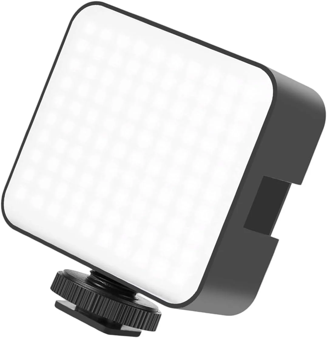 پنل ال ای دی 5 وات با پایه اتصال کفشک سرد، 100 ال ای دی، 240 لومن، تغذیه USB و باتری، نور ال ای دی مینیاتوری مناسب استودیو و دوربین برای عکاسی ماکرو