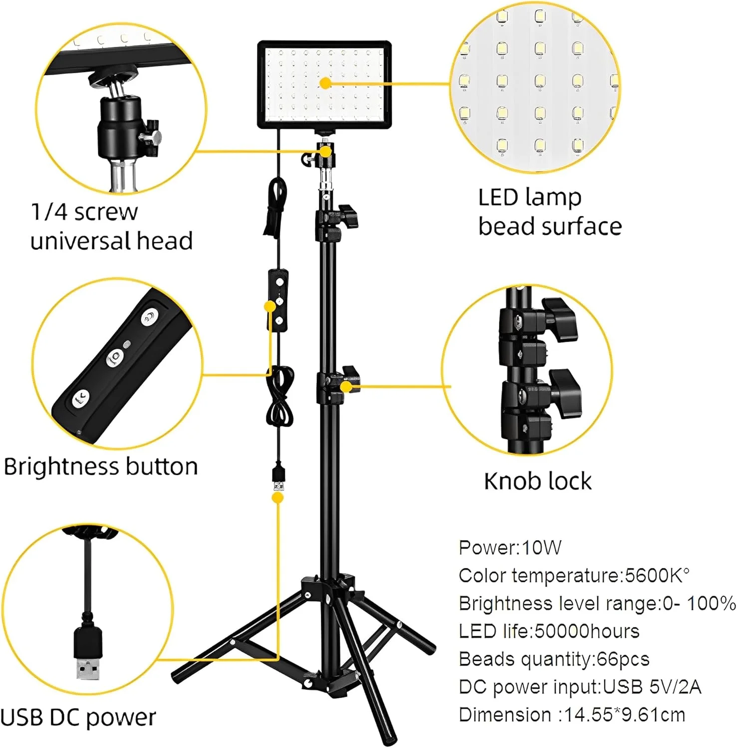 کیت نور ویدئویی LED Beauenty، کیت نورپردازی عکاسی، 2 عدد چراغ استودیویی LED با 66 مهره صرفه جویی در انرژی و 18 فیلتر رنگی برای نورپردازی عکاسی، چراغ های استودیویی و نور برای ضبط ویدئو