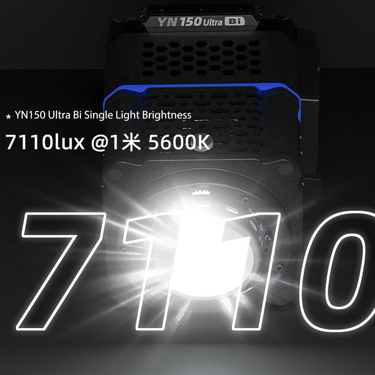 نور ویدئویی LED 150 واتی Bewinner با کنترل از طریق اپلیکیشن، نورپردازی خروجی مداوم قابل حمل، 7110 لوکس، 2700K-6500K، نورپردازی قابل حمل برای عکاسی، ویدئو استودیویی، دارای 11 جلوه ویژه داخلی (دوشاخه UK)