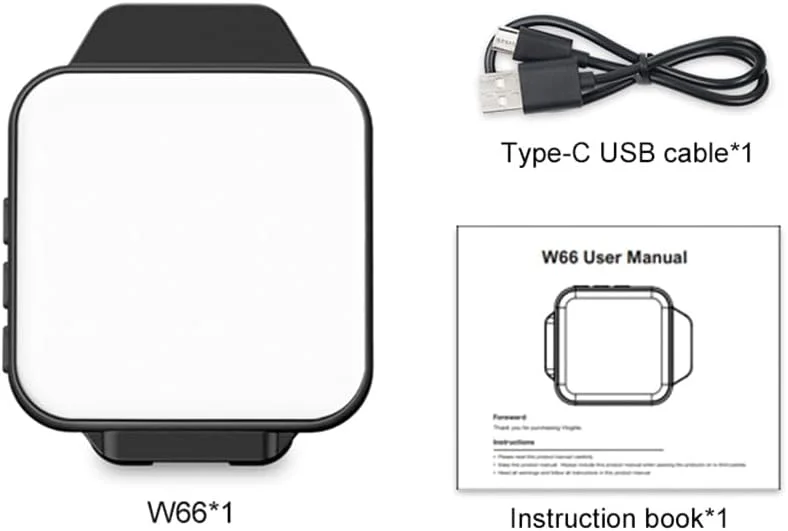 نور ال ای دی دو رنگ قابل حمل برای ولاگ با گیره پشتی، 66 لامپ LED با CRI 95، دمای رنگ 2500K-8500K، چراغ عکاسی با سوراخ رزوه ای 1/4 اینچی و مانت کفشک سرد