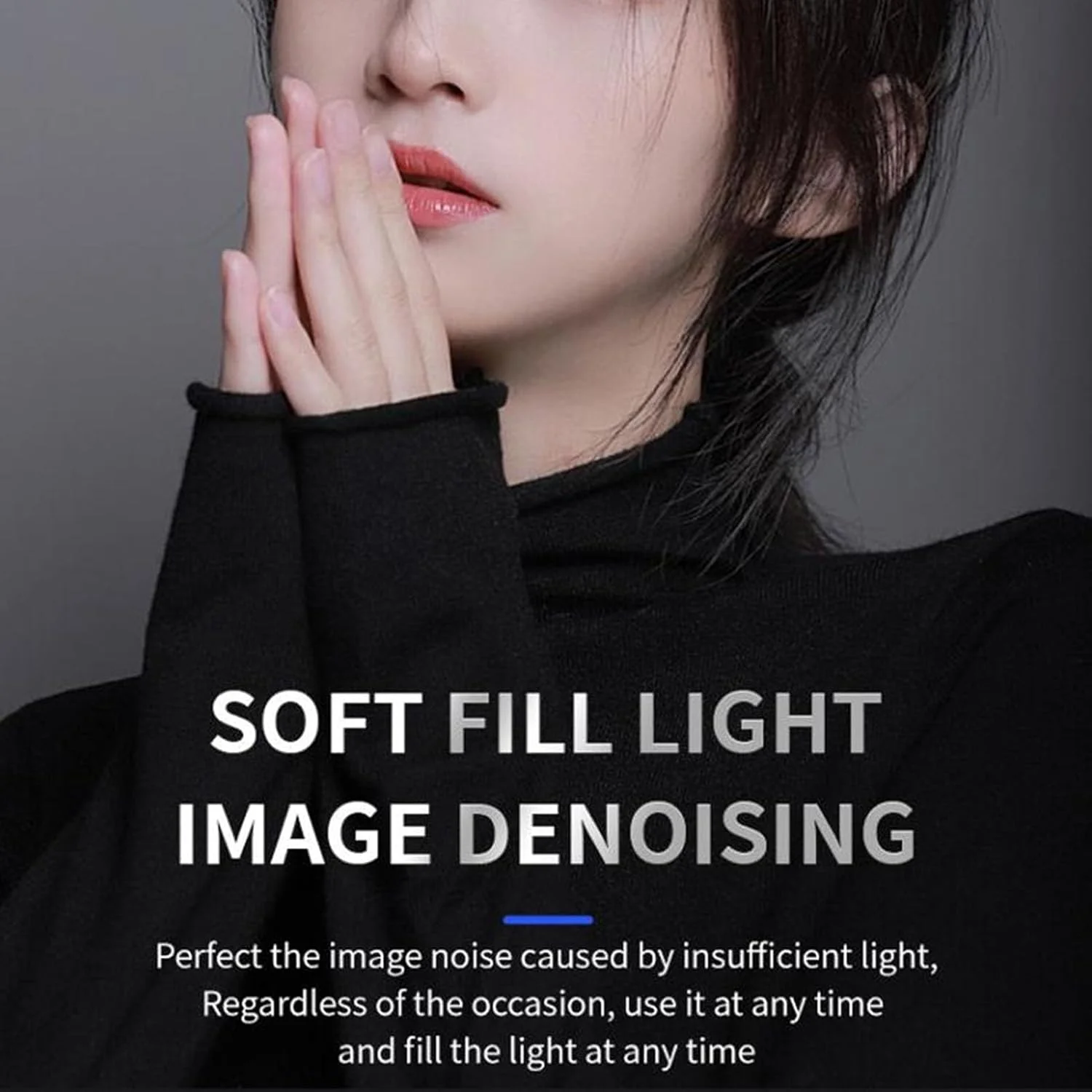 نور LED ویدئویی، حالت نور نرم با روشنایی بالا، تنظیم دمای رنگ، نور سلفی ولاگ با پایه، برای پاکت 3، با 5 مهره LED سرد و 4 مهره LED گرم