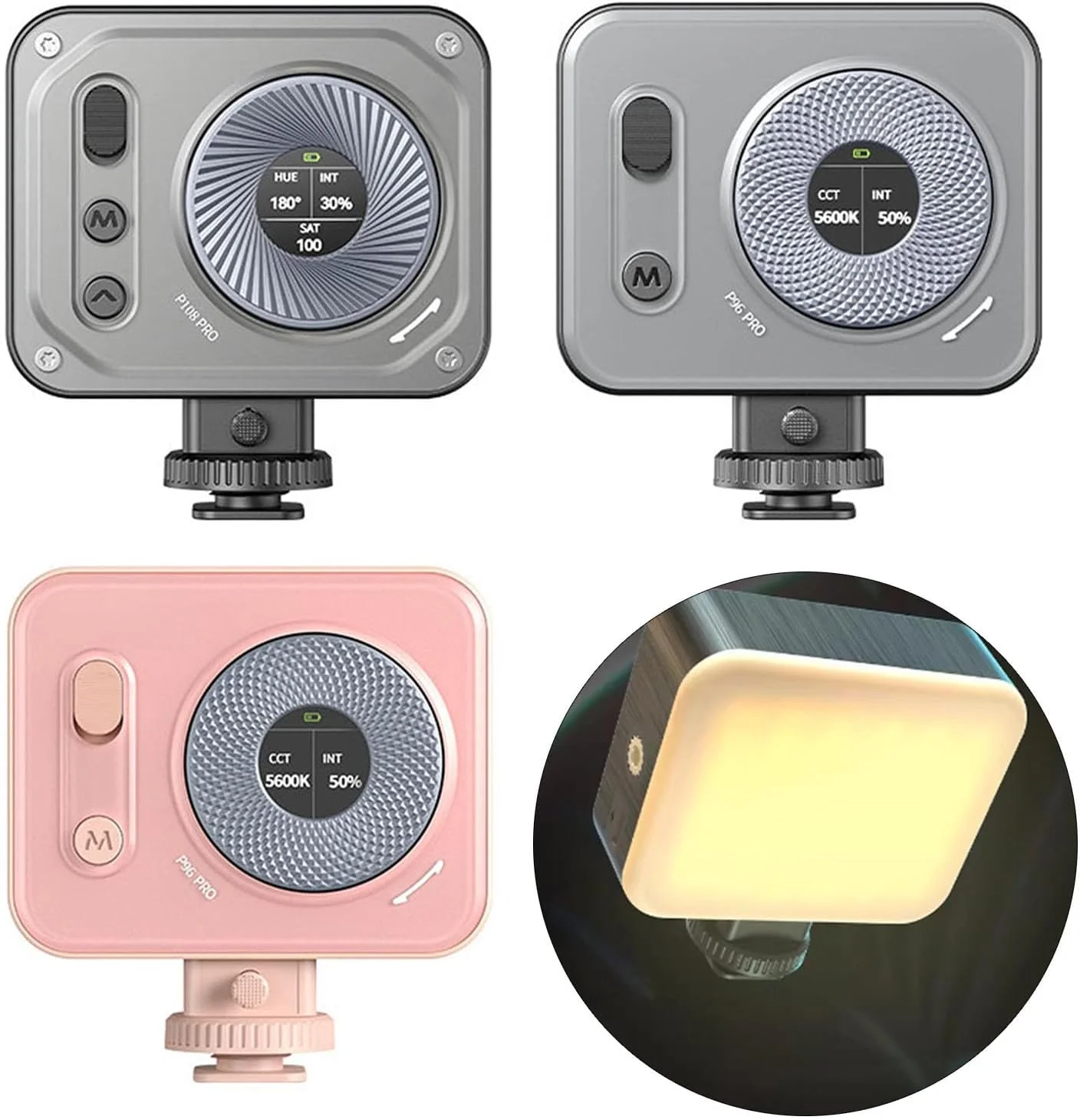 نور ویدئویی LED قابل حمل 2500K 6500K با نور پرکننده قابل تنظیم برای تولید محتوا و پروژه های عکاسی CR≥95