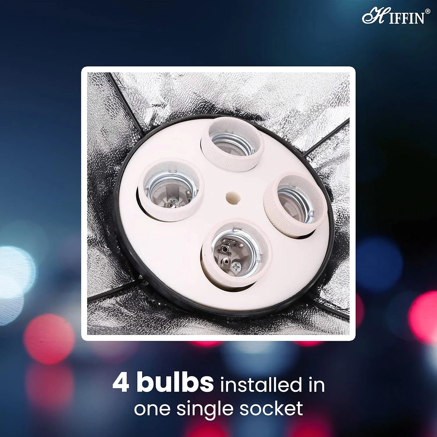 آداپتور هولدر لامپ 4 در 1 E27 استودیوی عکس برای سافت باکس استودیوی عکس و فیلم - مشکی