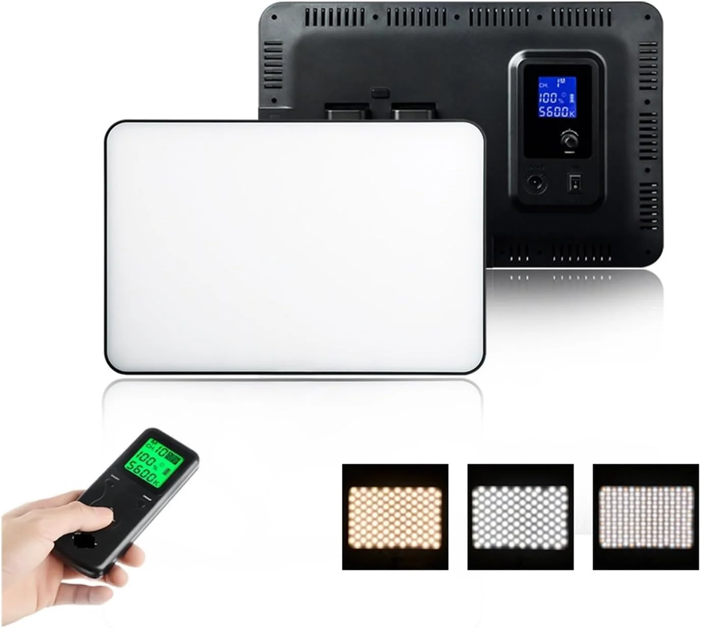 نور ویدئویی استودیویی ال ای دی دوربین CDFVFA VL-400T 40W دو رنگ با قابلیت تنظیم نور + کنترل از راه دور برای کمک به فیلمبرداری