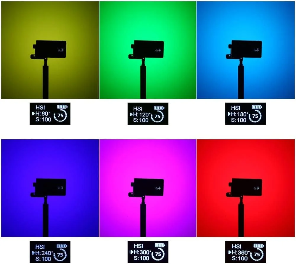 نور ال ای دی رنگی دوربین/فیلمبرداری بولینگ BL-P1، چراغ ویدیویی قابل شارژ جیبی با محدوده رنگی 2500k-8500k، 9 شبیه سازی سناریو رایج Vlog با بدنه آلیاژ آلومینیوم ممتاز