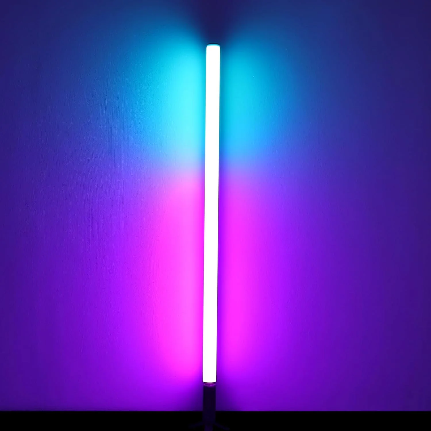 چراغ استیک ال ای دی LUXCEO Mood1S، کنترل با اپلیکیشن، دیمر و حافظه دار، باتری داخلی 2500 میلی آمپر، لامپ عکس RGB 120 سانتی متری برای یوتیوب، تیک تاک، استریم بازی، مهمانی، نورپردازی عکس