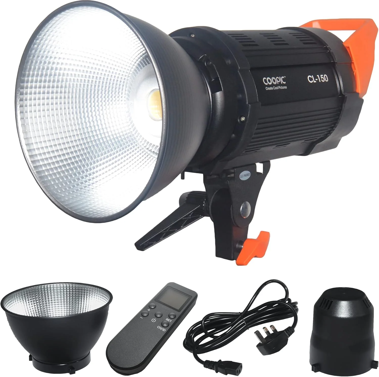 نور ویدئویی LED قابل تنظیم COOPIC CL-150، نور سفید متعادل 3200K یا 5600K، CRI بالا، کنترل از راه دور 2.4G برای ضبط ویدئو، عکاسی کودک، عکاسی در فضای باز