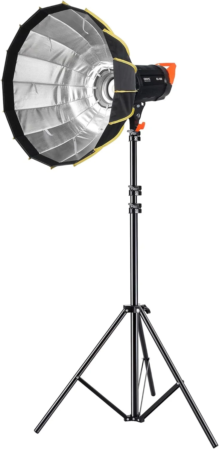 کیت نور ویدئویی LED قابل تنظیم COOPIC CL-150 شامل سافت باکس و پایه نور برای نورپردازی استودیوی عکس و فیلم، ضبط ویدئو، عکاسی کودکان، عکاسی در فضای باز