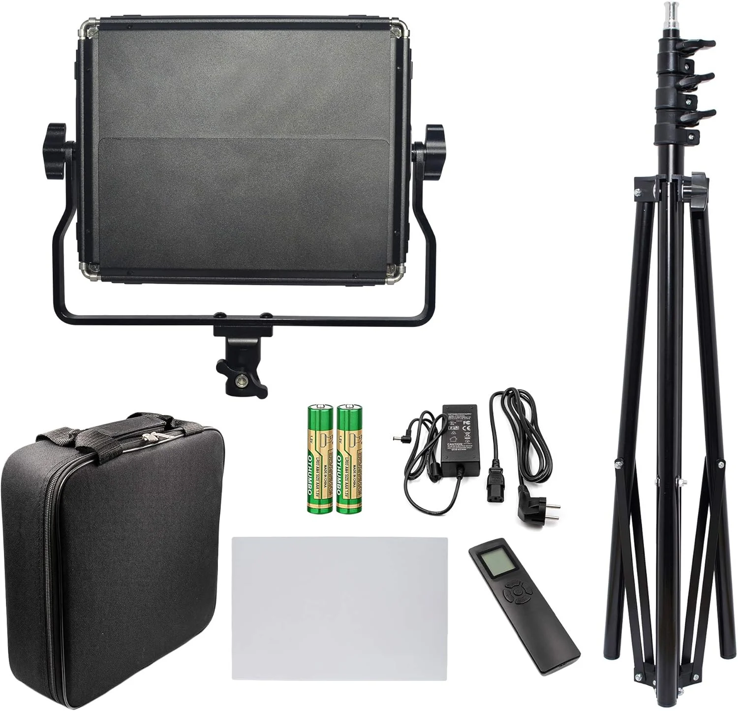 پنل نور LED دو رنگ مدل LED-540ASRC به همراه پایه نور 3200K-5600K برای مصاحبه استودیویی CRI95 لومن 3400 LUX - بدنه فلزی نورپردازی عکاسی و فیلمبرداری در فضای باز