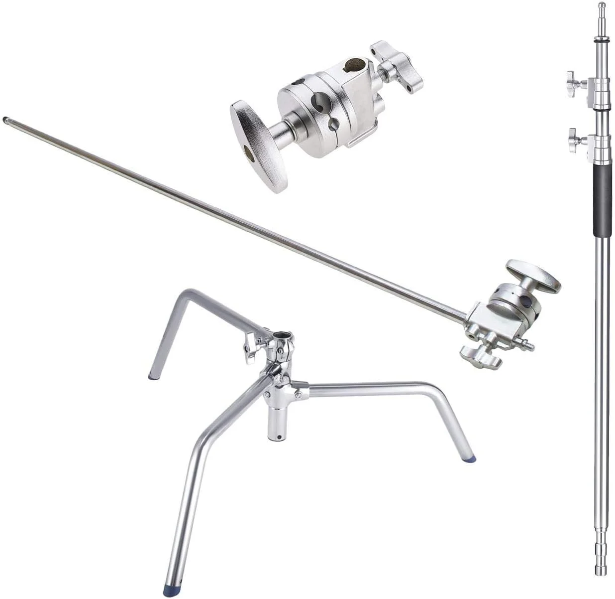 نور ویدئویی ال ای دی CP 1200B به همراه صفحه باتری V Mount، دارای 1200 ال ای دی و دسته نگهدارنده، رفلکتور نور و پایه استیل ضد زنگ C به همراه Turtle Base