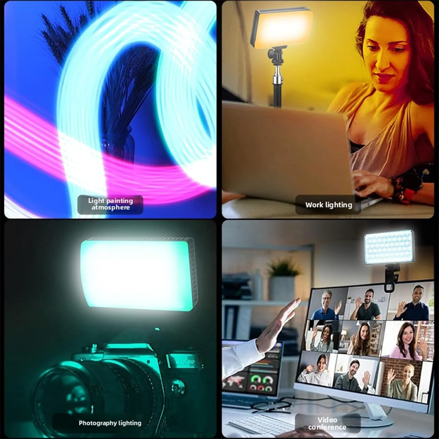 نور عکاسی RGB کرایفوکت با CRI بالا ≥95، ایده آل برای کنفرانس های ویدیویی ولاگ، نور ویدیویی تمام رنگی 1800-9000K