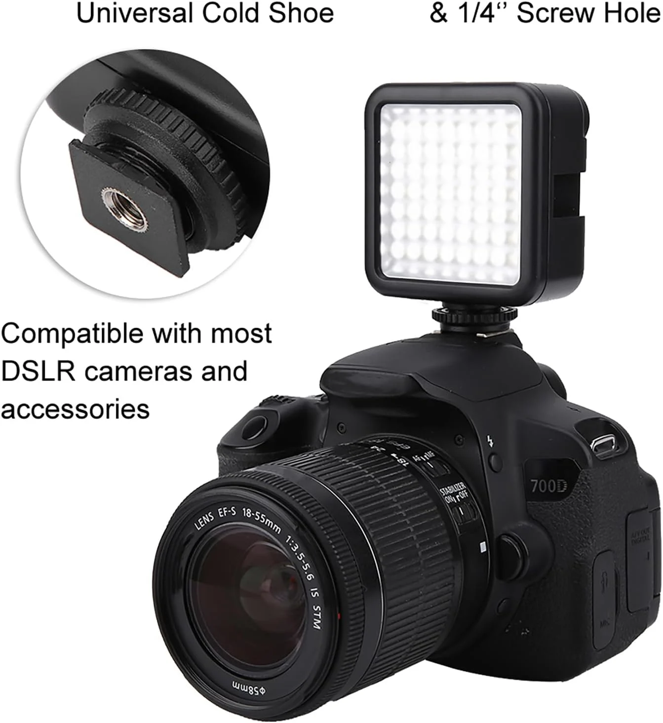 نور ویدئویی LED Cryfokt، پنل نور ویدئویی LED، 49 عدد W49