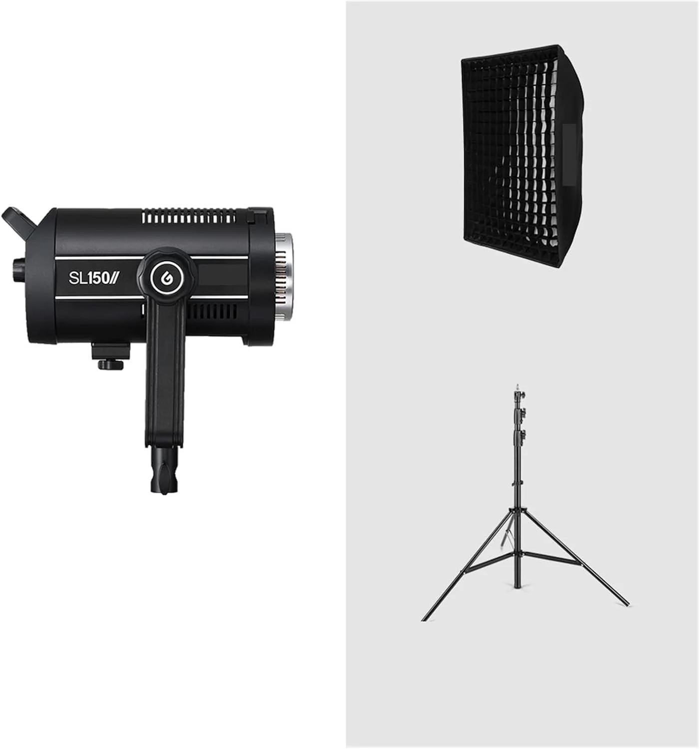 نور ویدئویی ال ای دی 150 وات HANZALA SL150II SL-150W II با پایه، نور روز متعادل 5600K و سیستم بی سیم 2.4G X برای مصاحبه