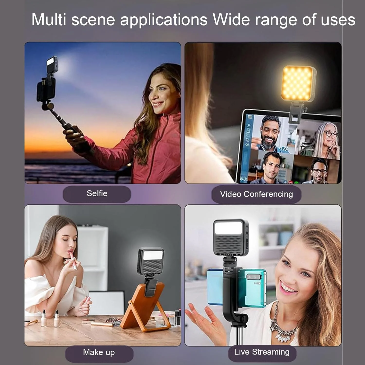 نور ویدئویی LED دو رنگ Denash، نور پرکننده قابل تنظیم 2500K-6500K با CRI≥95 به همراه مانت کفشک سرد برای دوربین/پخش زنده