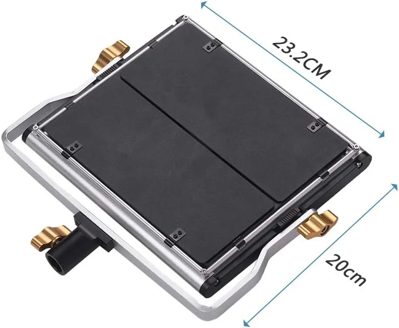 نور ویدئویی LED حرفه ای با قابلیت تنظیم نور، 660 لامپ LED دو رنگ، پنل نور 3200-5600K CRI 85+ به همراه براکت U شکل و کیت نورپردازی Barndoor برای عکاسی استودیویی و فیلمبرداری