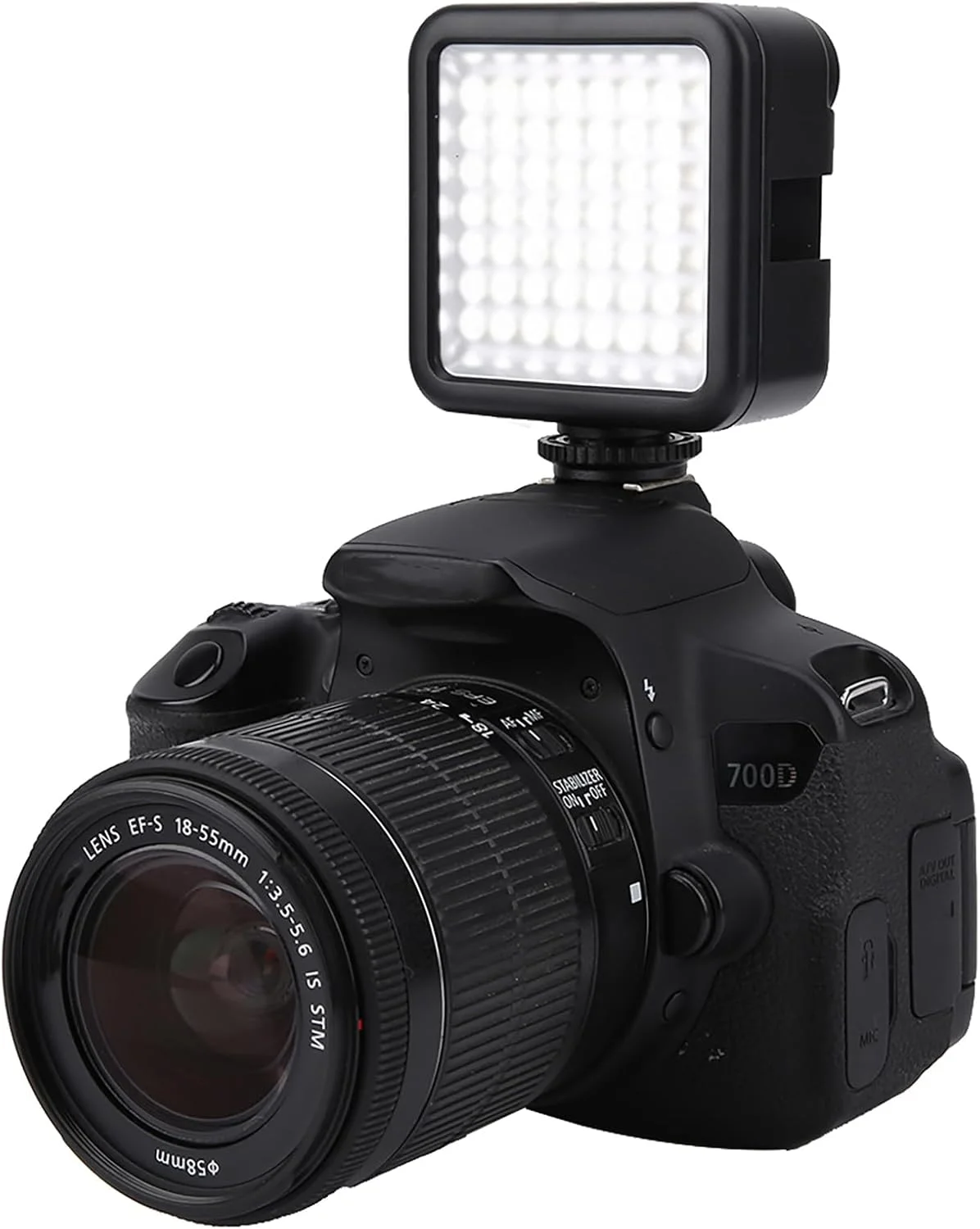 چراغ ویدئویی LED Denash W49، چراغ ویدئویی LED قابل حمل و دیم‌شونده روی دوربین، پنل نور پرکننده روی دوربین برای عکاسی